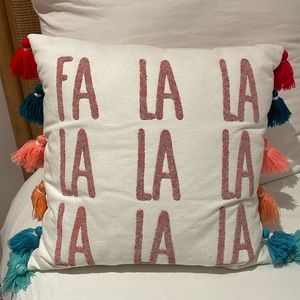 Fa La La Holiday Decorative Pillow